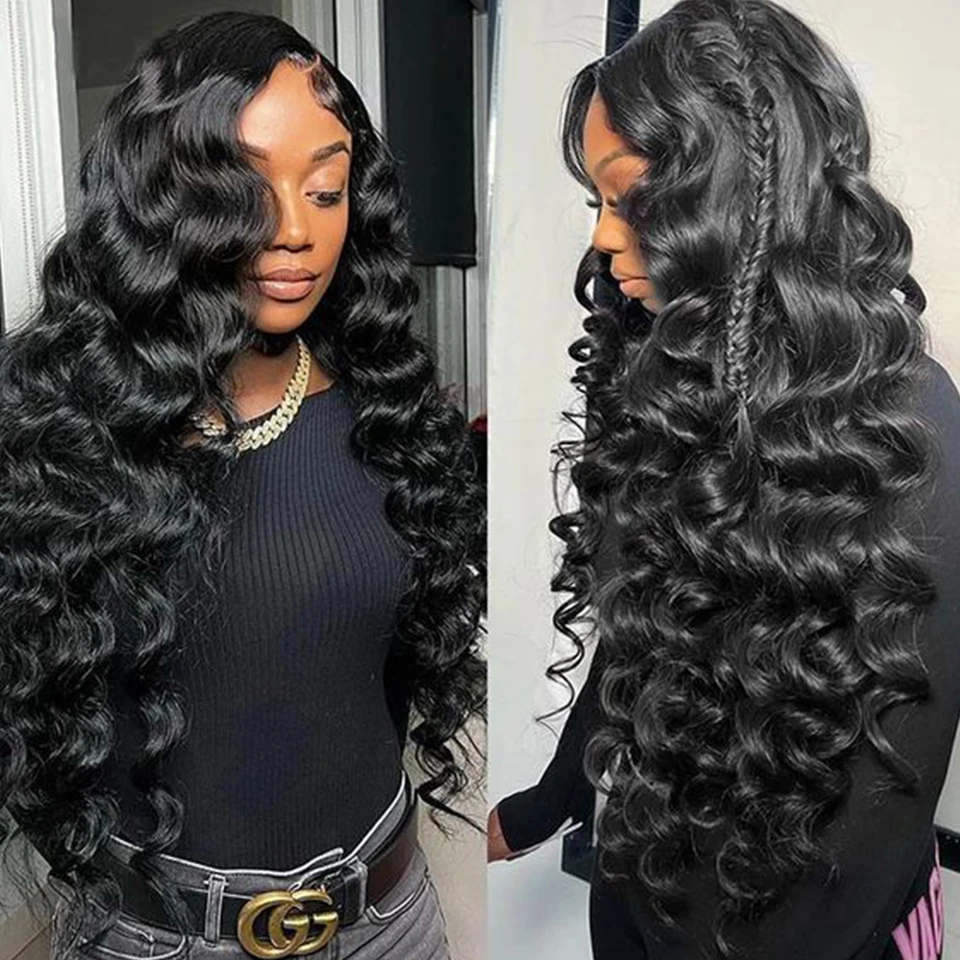 Loose Deep Wave 10-30 Inches Double Weft 1 3 4 Human Hair Bundles Remy Hair Extensions Deep Curly 100% Human Weave Bundles
