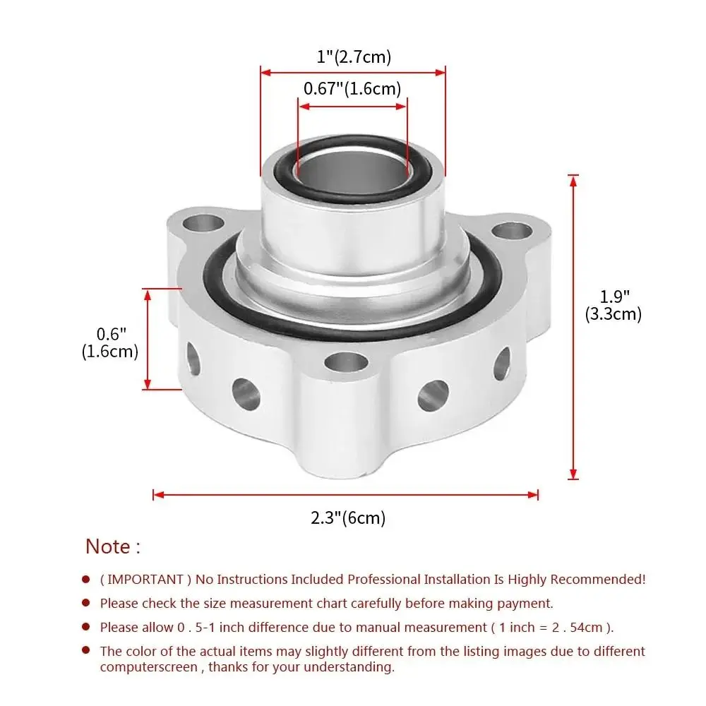Turbo Engines Turbo BOV Blow Off Valve Dump Adaptor Bolt-On Top Mount For Peugeot BMW Mini Cooper