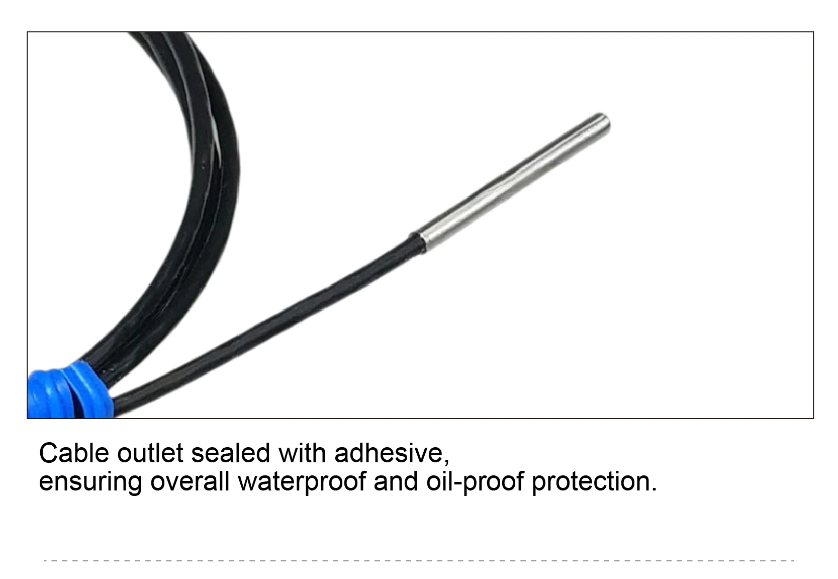 0-5M Ultra Thin Probe PT100 Temperature Sensor -50 to 200°C Waterproof RTD 3 Wir