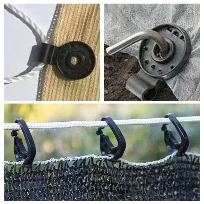 Description Picture 6 of item5-100pcs Awning Plastic Clips Outdoor Shade Cloth Net Clip Camping Garden Tools Garden Buildings Fence Net Fix Clamp Awning Hook