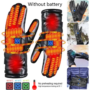 Touchscreen Heated Gloves 3 Temperature Levels Waterproof Electric Winter Gloves Hand Warmer for Outdoor Motorcycle Ski Cycling 1
