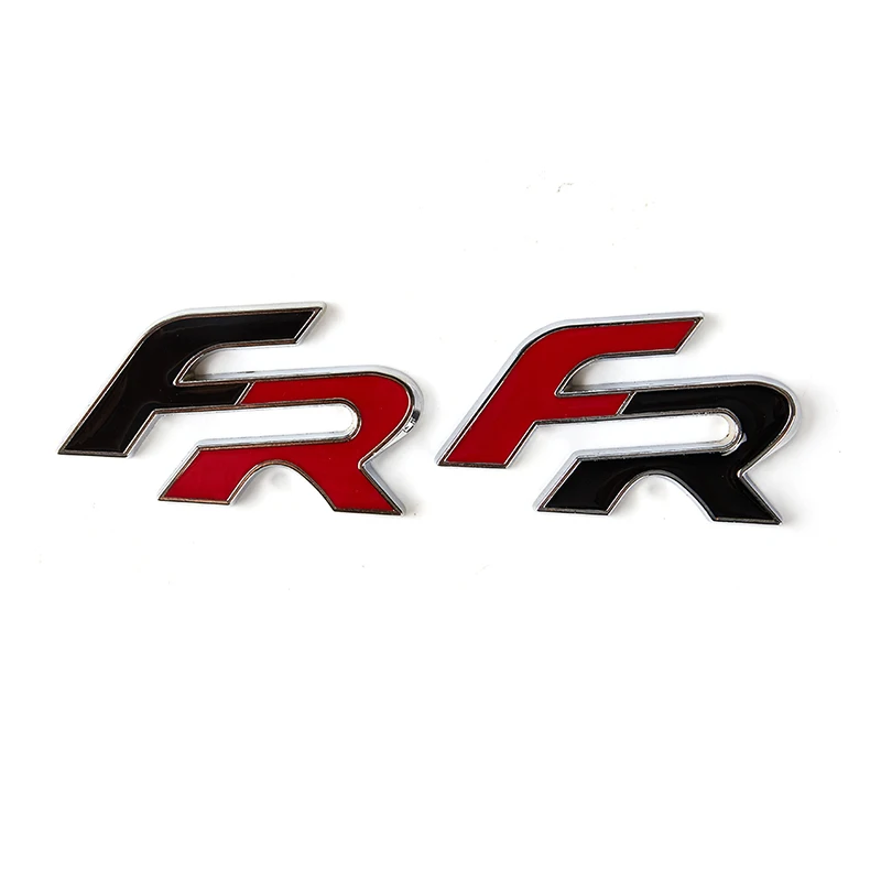 Car Emblem Car Logo Epoxy Sticker Badge 1set 3D FR Car Front Grill Zinc Alloy Badge Emblem For Car Body Accessories 6.5*3.5cm