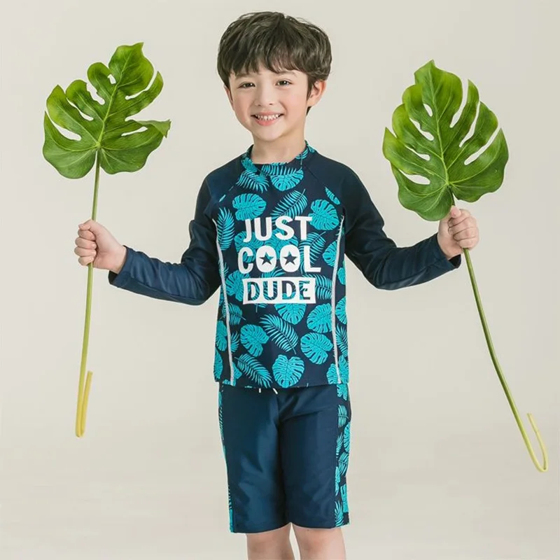 2-10 Years Baby Boy Swimsuit Children's Swimwear for kids Quick Drying Sun Protection Swimwear Clothes set kids swimsuits boys swim shorts