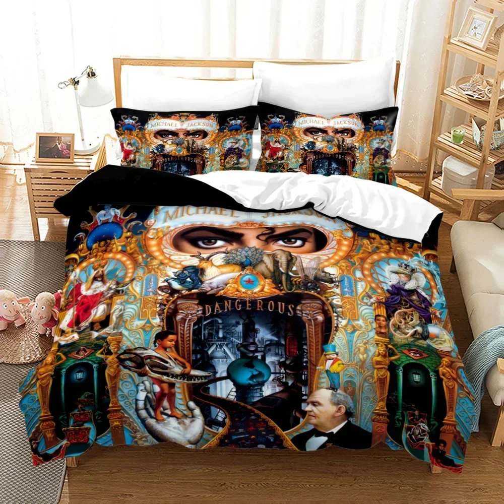 3D Printed Michael Jackson Bedding Set Duvet Cover Bedroom Comforter Single Twin King  Size Quilt Cover Home Textile 2/3PCS