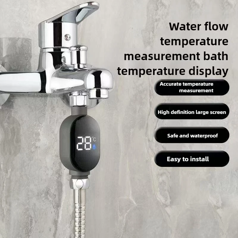 1/2/3 Pcs Water Temperature Gauge for Showerheads Shower Controller New Kid's Shower Faucet Temperature with LED Visual Display