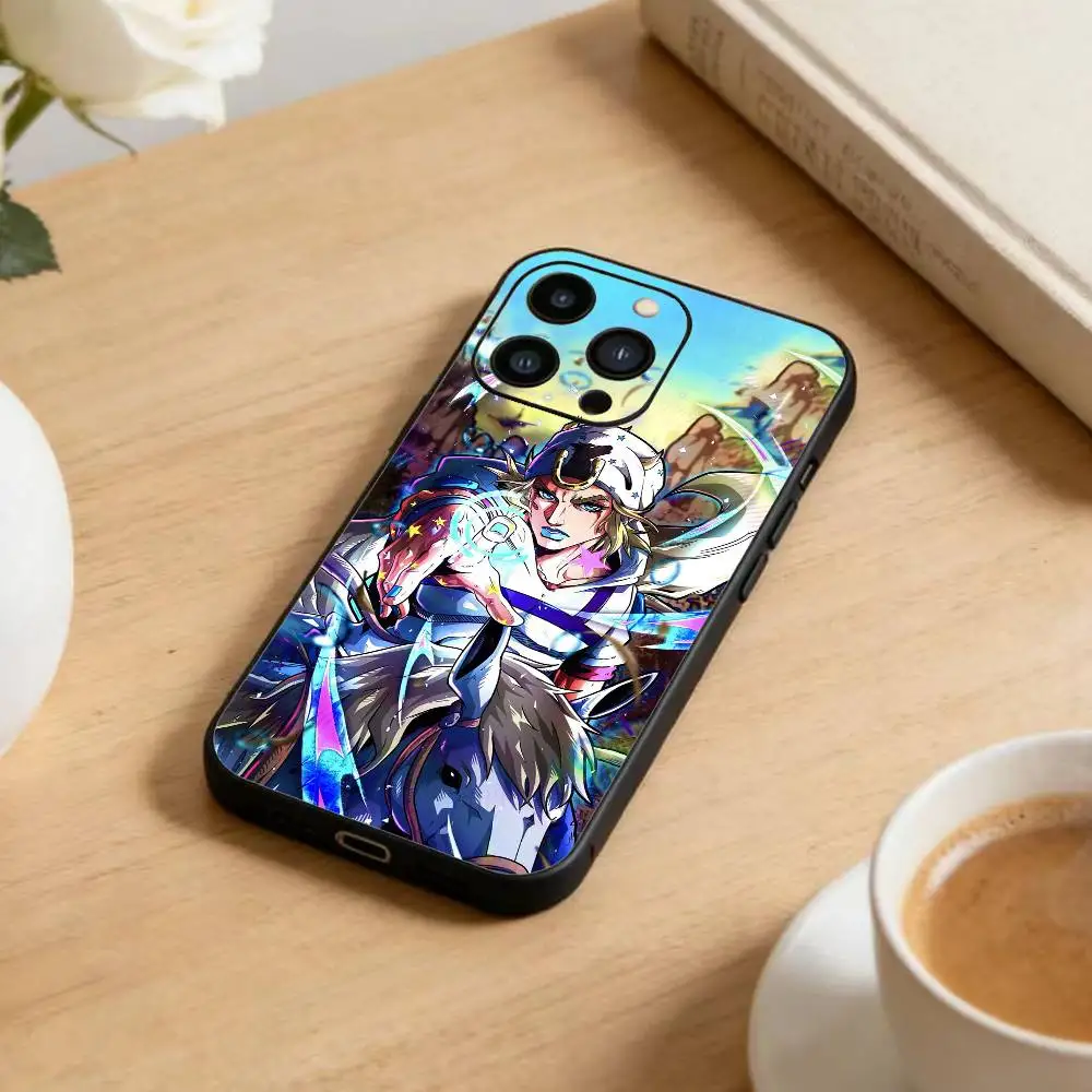 K-Anime Jojo's Bizarre Adventure Soft Silicone Black Phone Case
