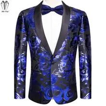 

Hi-Tie Jacquard Mens Suits Bowtie Set Party Wedding Slim Fit Tuxedo Men Suit Blazers Jacket Stage Costume Nightclub Singer Host