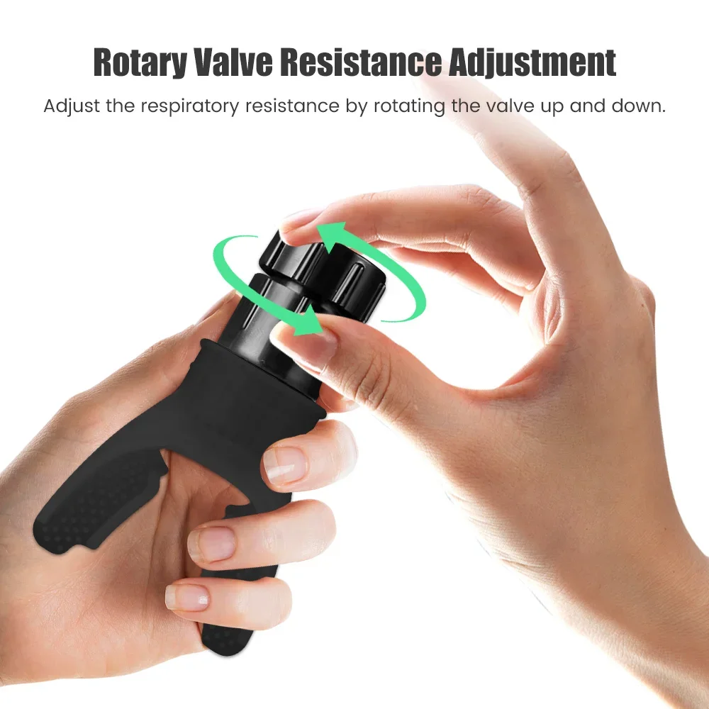 Allenatore Respiratorio Portatile, Trainer per la Resistenza Respiratoria per Esercizi Orali e Muscolari, Strumento per Allenamento Fitness Quotidiano - immagine 4