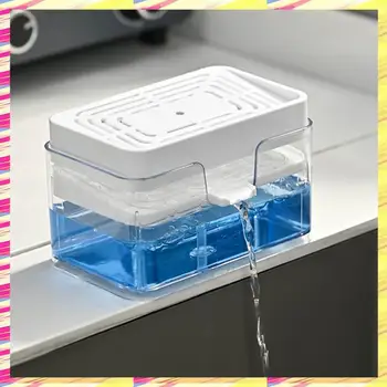 ABJJ อ่างล้างจานตู้ทําสบู่ล้างจานสบู่กดสบู่กล่องฟองน้ําครัวผงซักฟอกคอนเทนเนอร์ 2