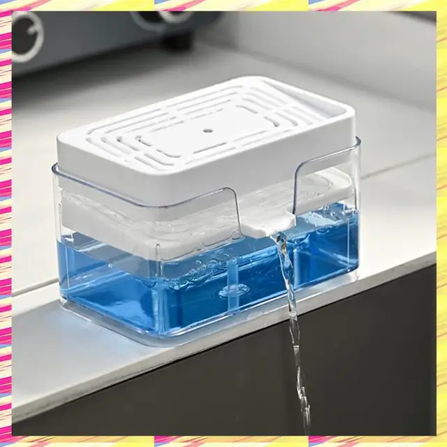 ABJJ อ่างล้างจานตู้ทําสบู่ล้างจานสบู่กดสบู่กล่องฟองน้ําครัวผงซักฟอกคอนเทนเนอร์ 2