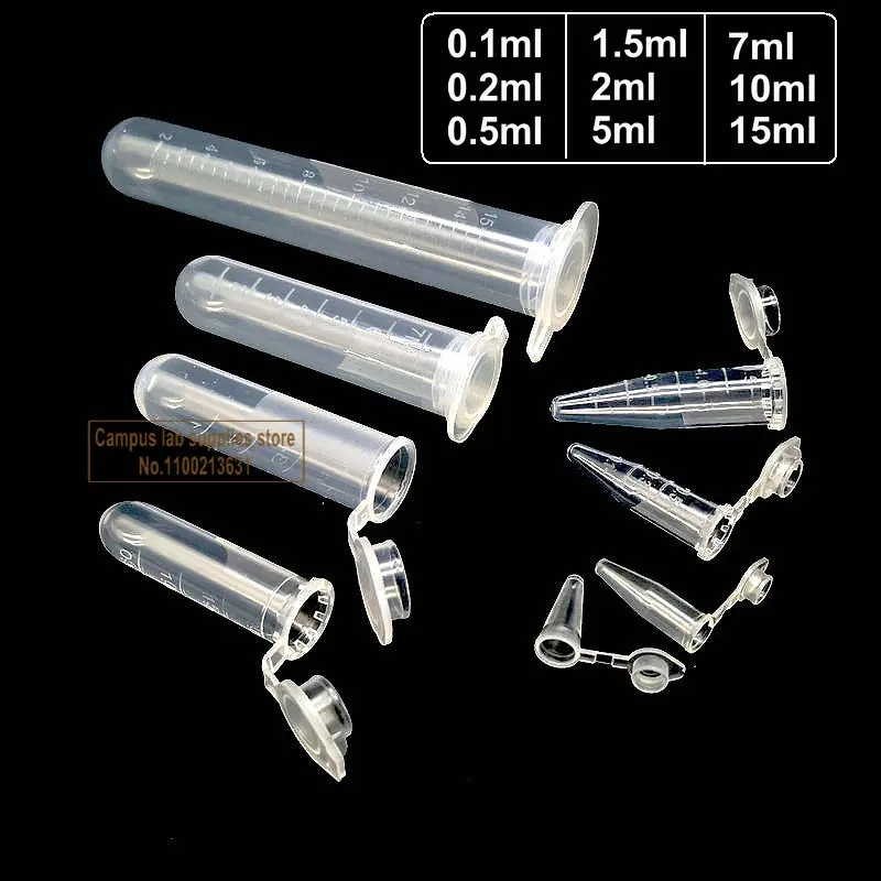 

Plastic Centrifuge Tube Laboratory EP Test Tube 0.1/0.2/0.5/1.5/2/5/7/10/15ml PCR Tube for Virus Samples School Experiment