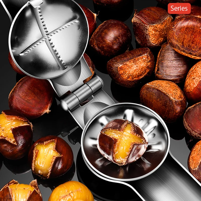 Taglia Castagne In Acciaio Inossidabile - Apricastagne E Schiaccianoci Per Noci E Castagne - Foto 2