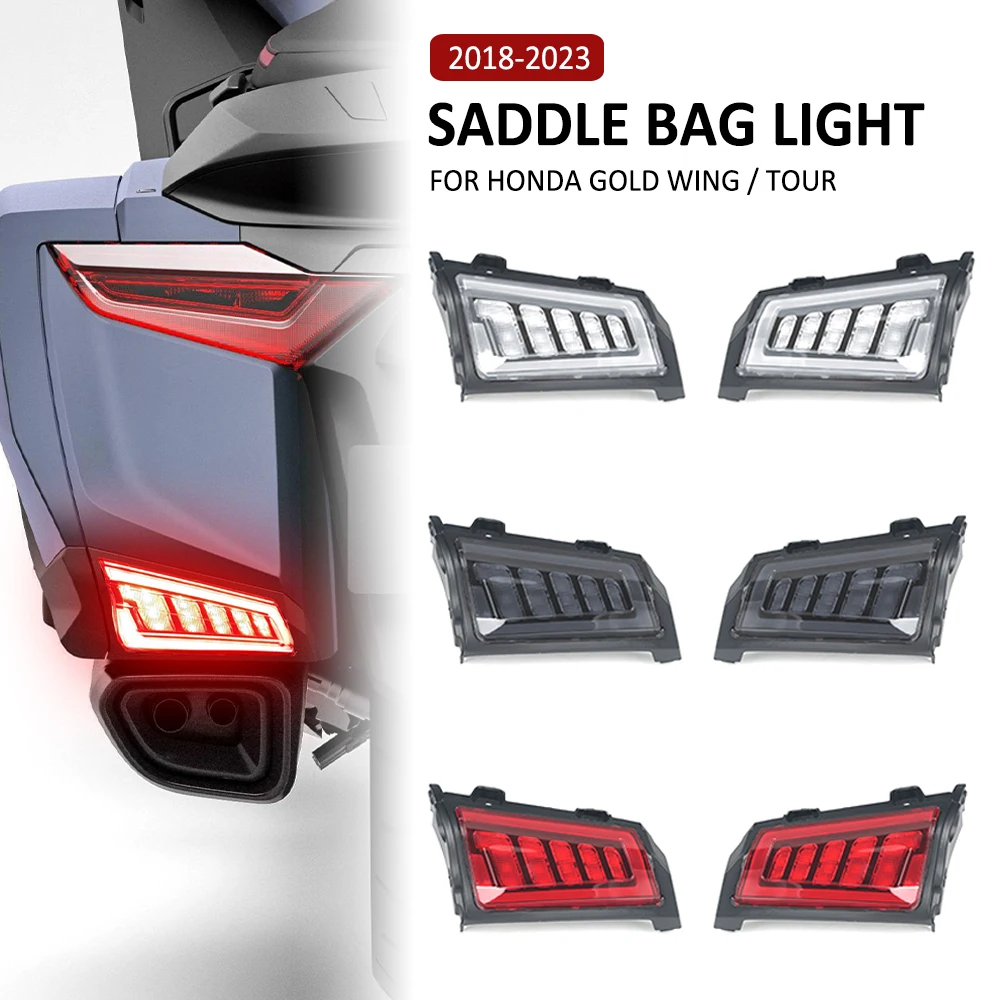 Motorcycle LED Lights Motorcycle Accessories Motorcycle Rear Saddlebag Saddle Bag Turn Signal LED Lights Lamp For Honda Goldwing Gold Wing GL1800 Tour