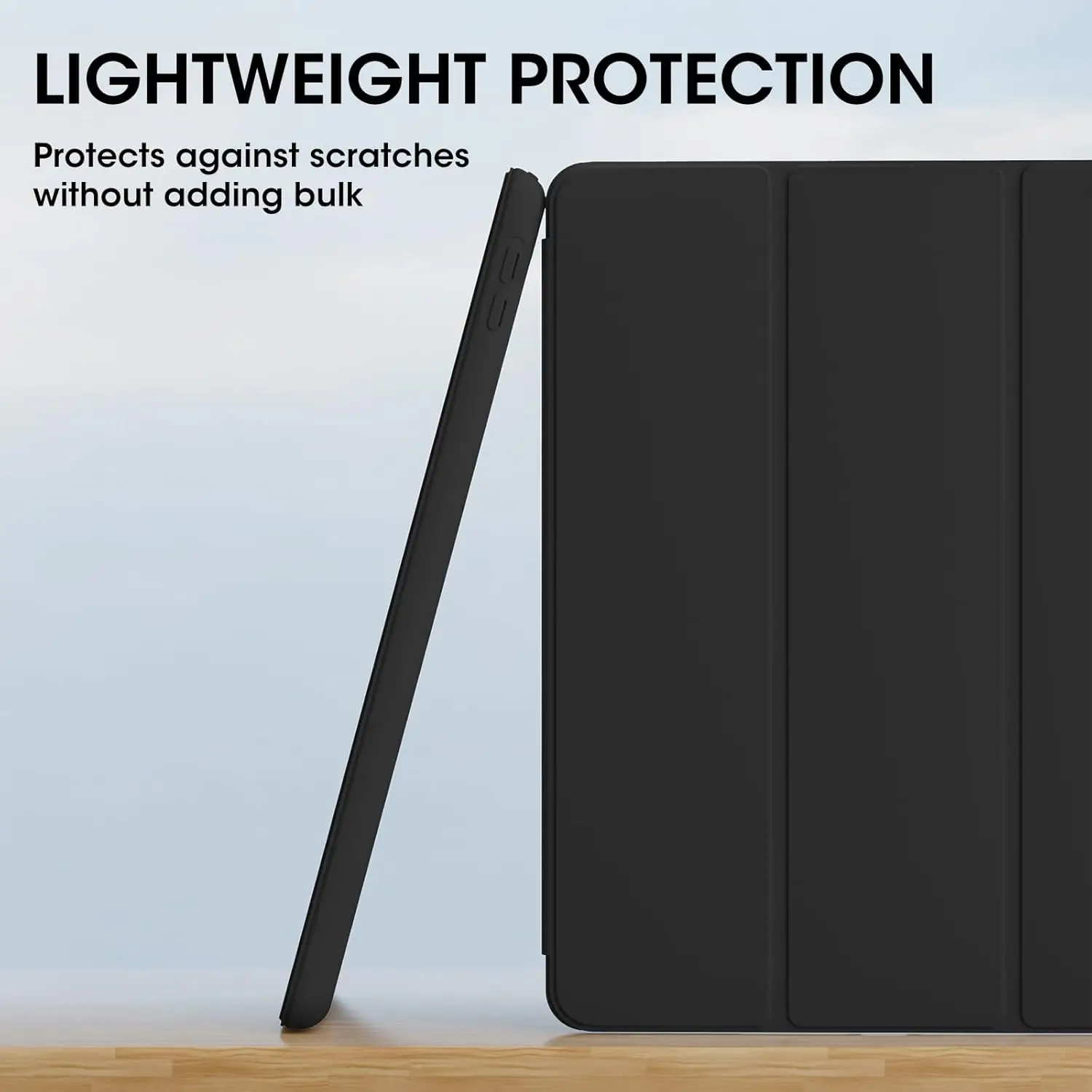 Premium Tri-Fold Flip Case - Magnetic Stand PU Leather Protective Cover