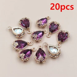 Hollowed Plum Water Drop Pendant Set for DIY Jewelry Making - 10 Pieces (20pcs Style D)