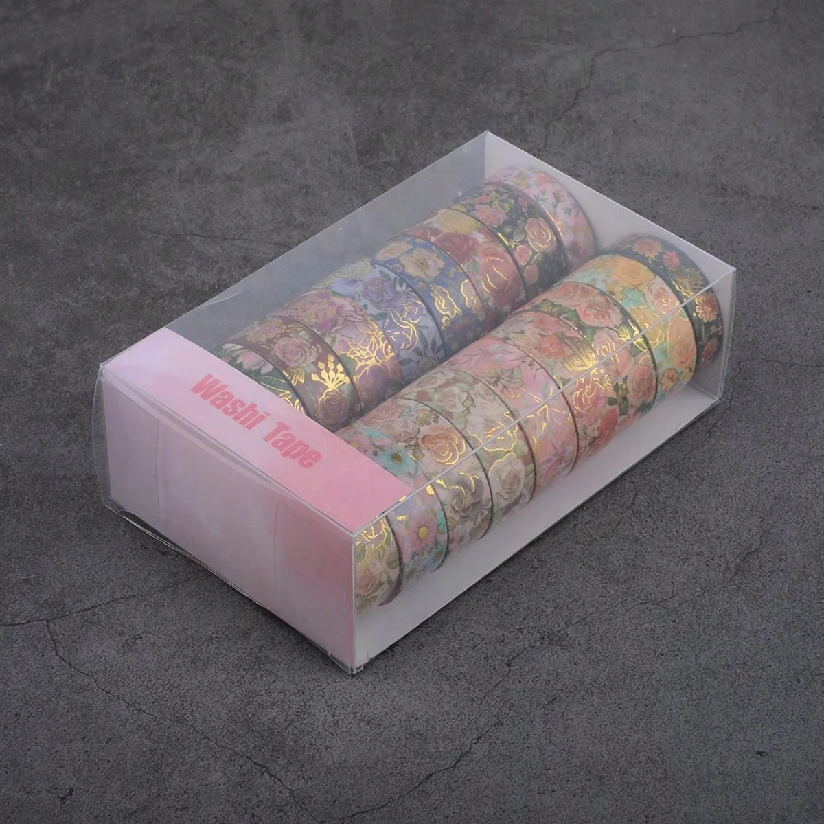 18 롤, 꽃무늬 브론징 패턴 및 와시 테이프, DIY 노트북, 선물 상자 포장, 절묘한 장식 용품에 적합