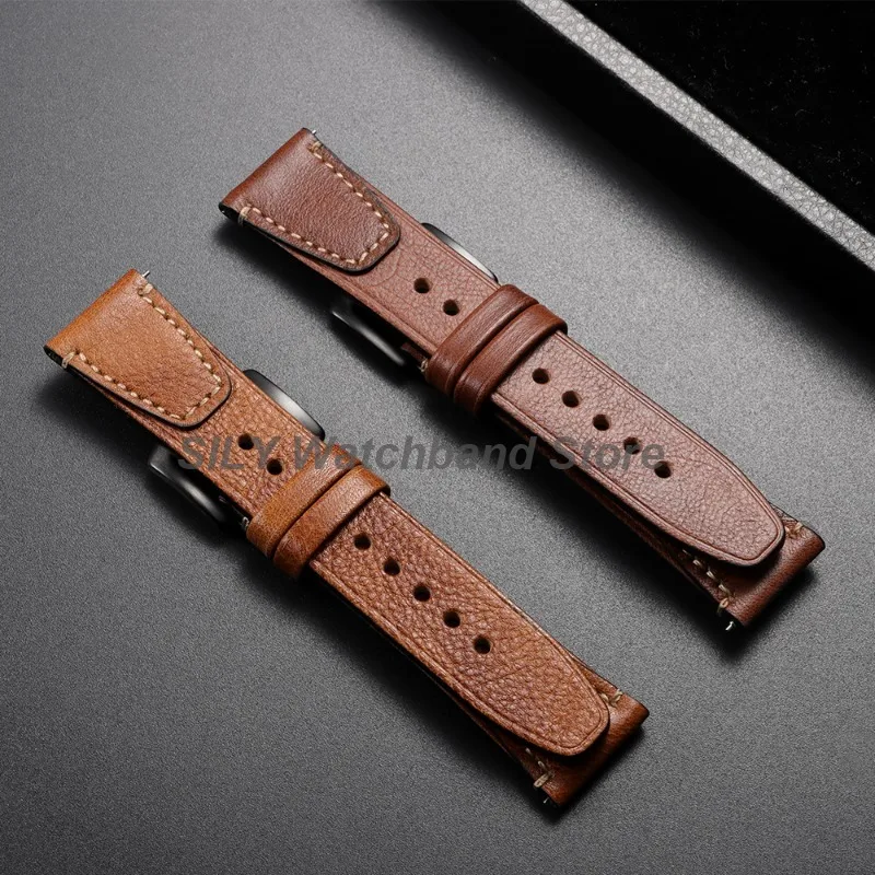 Premium Leather Watchband - Quick Release Strap