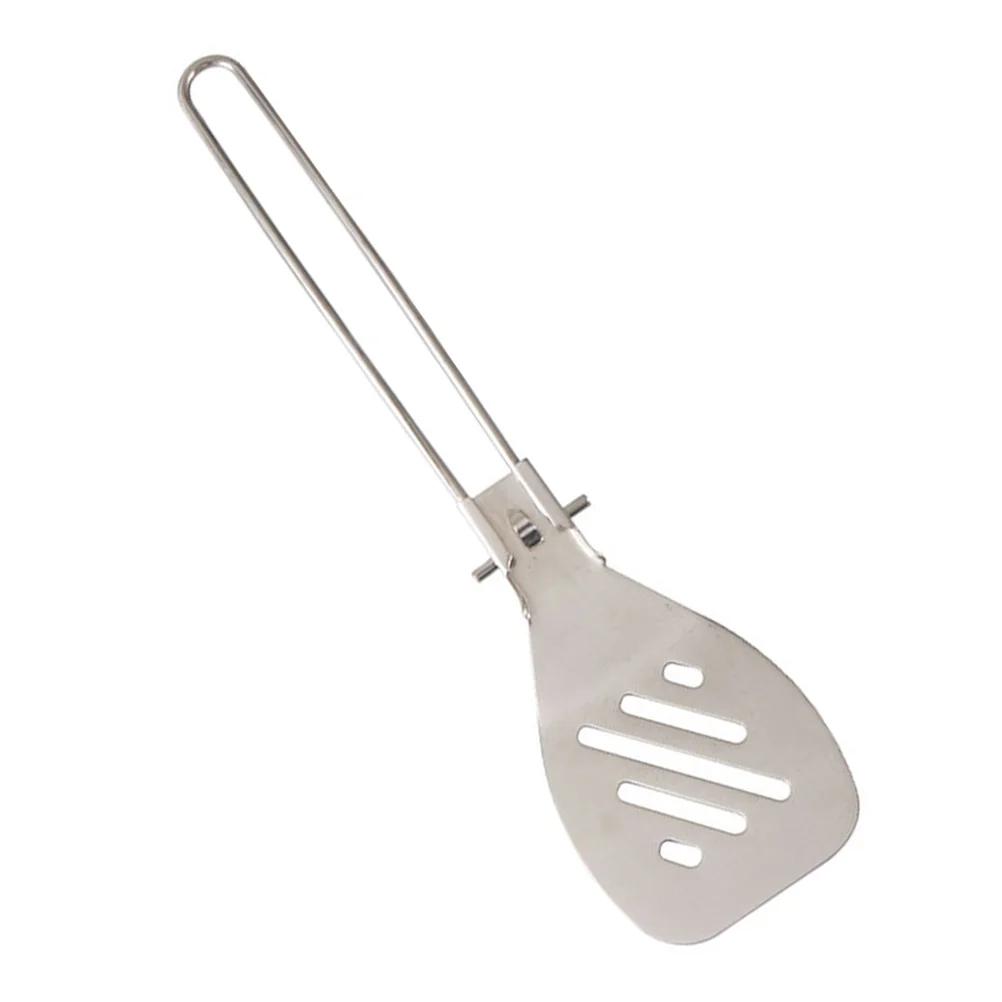 

Cooking Utensils Outdoor Convenient Folding Cookware 304 Stainless Steel Spatula Steak Frying Leaking Fish Turner Metal