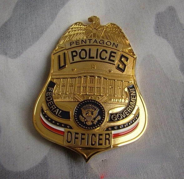 

U.S. Federal Government Officer Pentagon Metal Badge Pure Copper Accessories