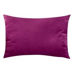 Luxurious Velvet Plaid Cushion Covers - 30cm x 50cm (Purple)