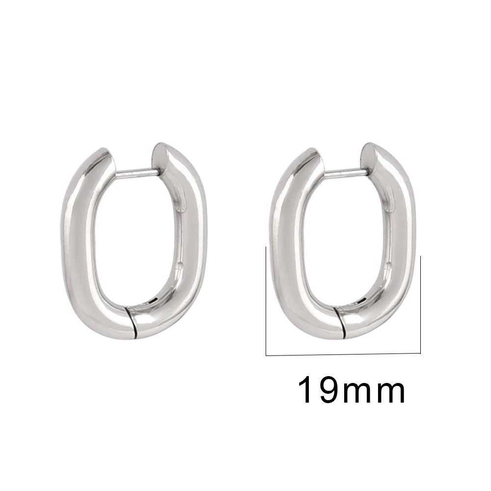 Pendientes Pequeños Tipo 'abrazadera' O 'aro De Presión' Para Hombre/mujer - Acero Inoxidable 304 Chapado, 13mm, Estilo Punk