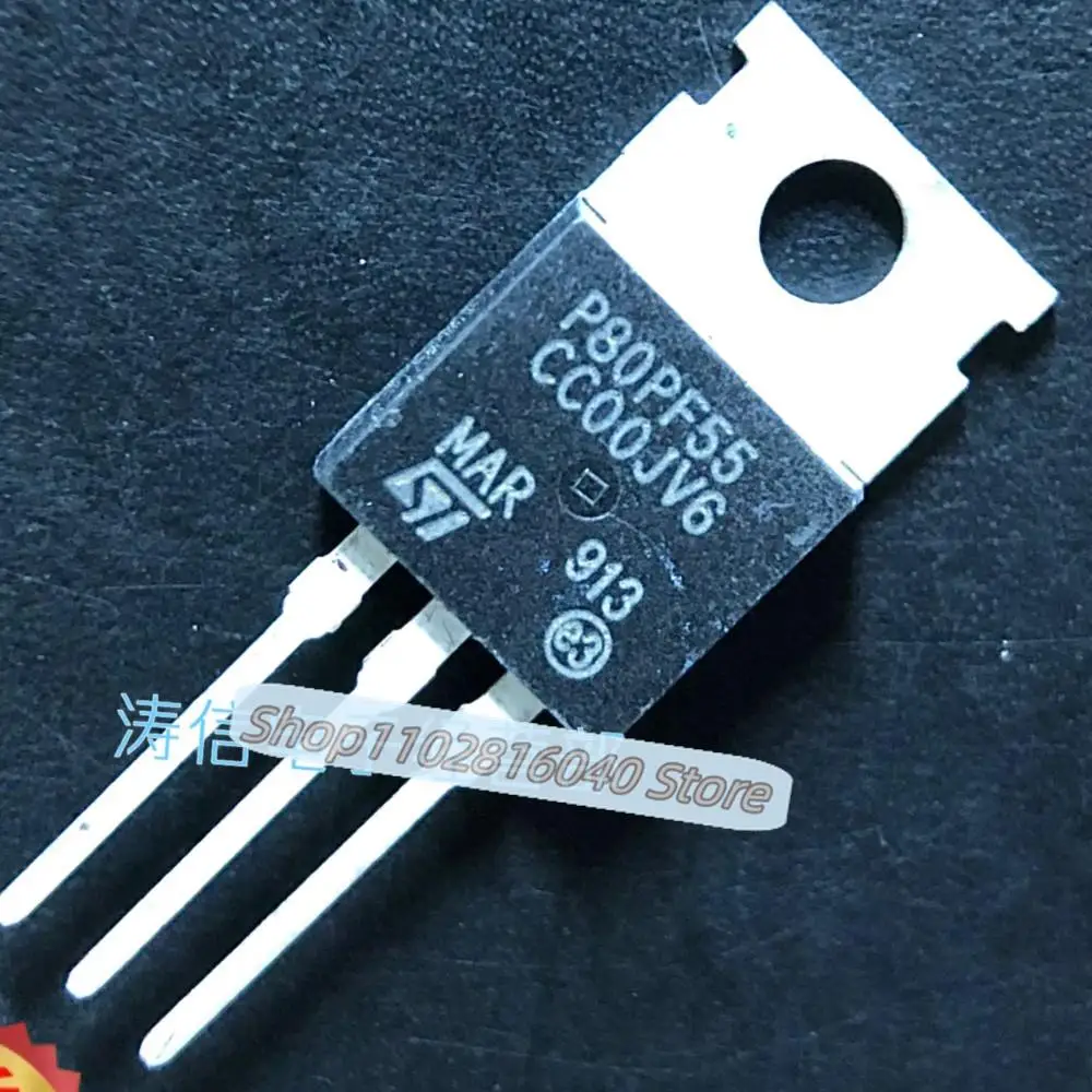 

10PCS/Lot STP80PF55 P80PF55 P 80A 55V Best Quality Imported Original Spot