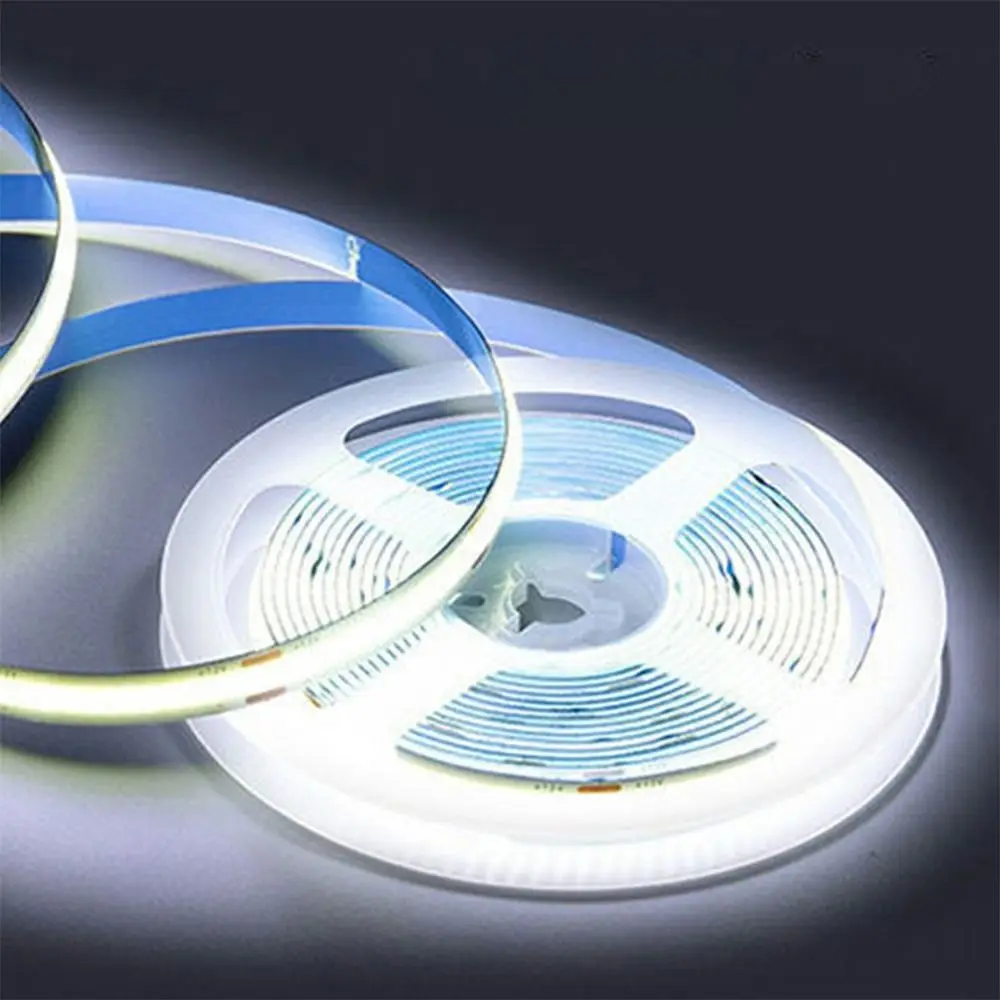 야외 유연한 테이프 LED 조명, COB 조명 스트립, 자체 접착 LED 스트립, 5M, 12V, 24V