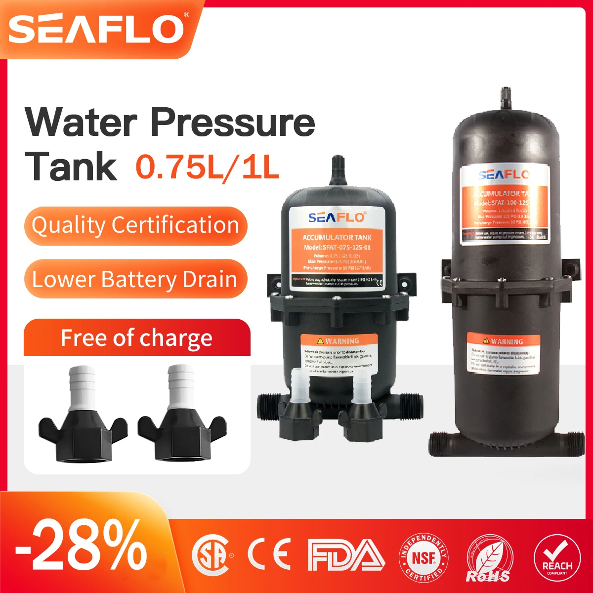 RVBoatWaterAccumulatorTank075L1LMiniPressureAccumulator