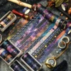 6 rolls of starry sky bronzing pattern washi tape, constellation pattern tape and gift wrapping decoration, gifts for friends 5