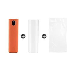 2 - in - 1 Screen and Device Cleaning Kit with Spray and Wipe Tools (Orange)