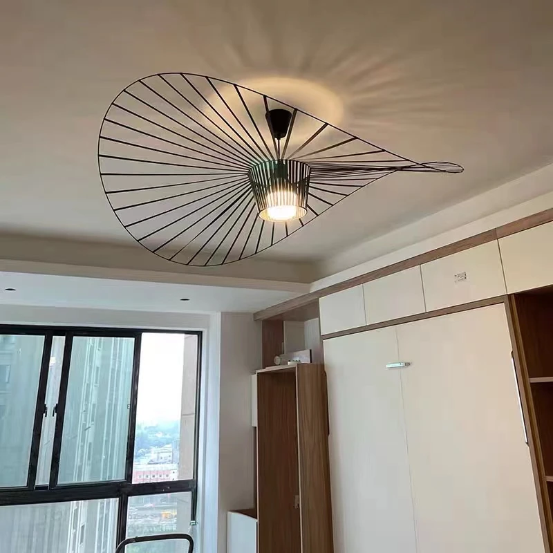 Modern Led Fabric Pendant Light Stun Light Hanging E27 Light and Shadow Pendant Light Fixture for Living Room Bedroom Dining Roo gold ceiling lights