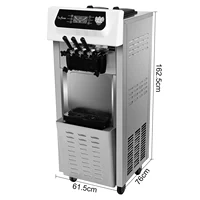 Machine à crème glacée molle verticale commerciale Sihao 2200W, production élevée de 7,4 gallons par heure, équipement efficace pour la fabrication de desserts glacés à usage commercial 8