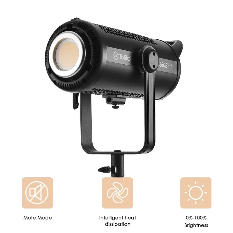 Tolifo Biccolor COB LED 조명, 필름 사진 스튜디오 비디오 제작용 APP 비디오 조명, X350B Lite, 22770Lux, 350W, 2700-6500K