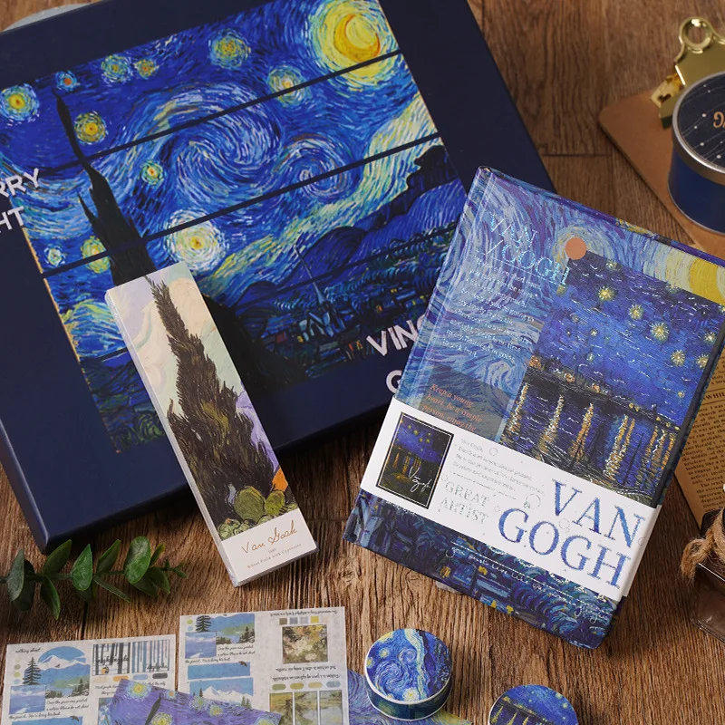 Scrapbooking Set Gift Box Oil Painting Van Gogh Monet Craft Supplies Festival Gift