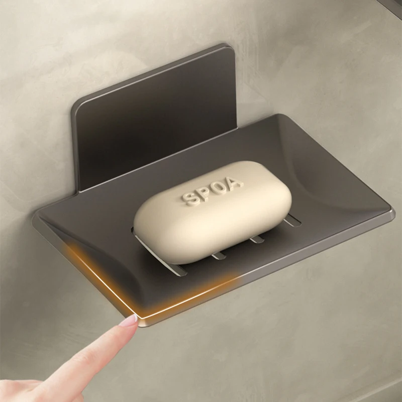 Soap Holder Bathroom Aluminum Alloy Wall Mounted Sponge Holder Organizer Accessories Kitchen