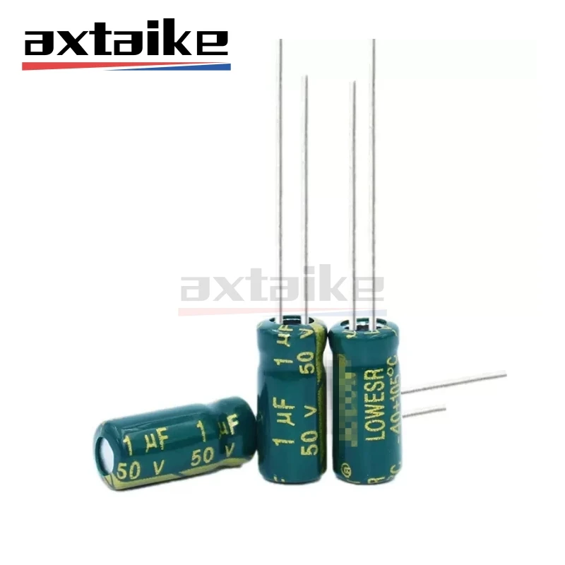 50PCS 50V 1UF 2.2uF 4.7uF 50V1UF 5*11MM High Frequency Low ESR Aluminum Electrolytic Capacitor
