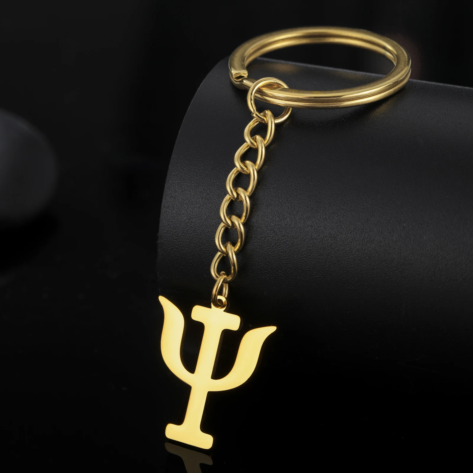 Lucktune PSI griechischer Buchstabe Alphabet Schlüsselanhänger Edelstahl Psychologie Schlüsselanhänger für Frauen Männer Handtasche Amulett Schmuck Geschenke Neu – Detail 12