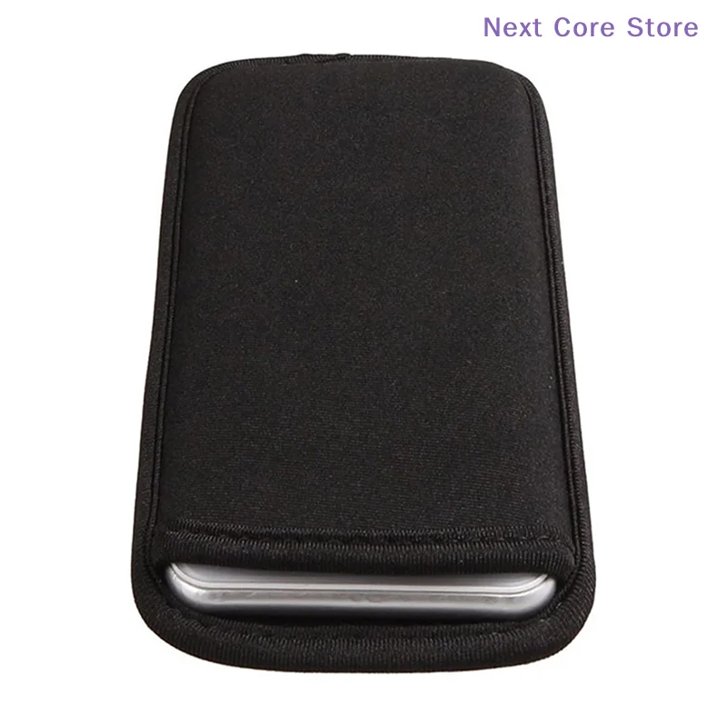 Black Neoprene Waterproof Shockproof Phone Pouch (6.3-7.2)