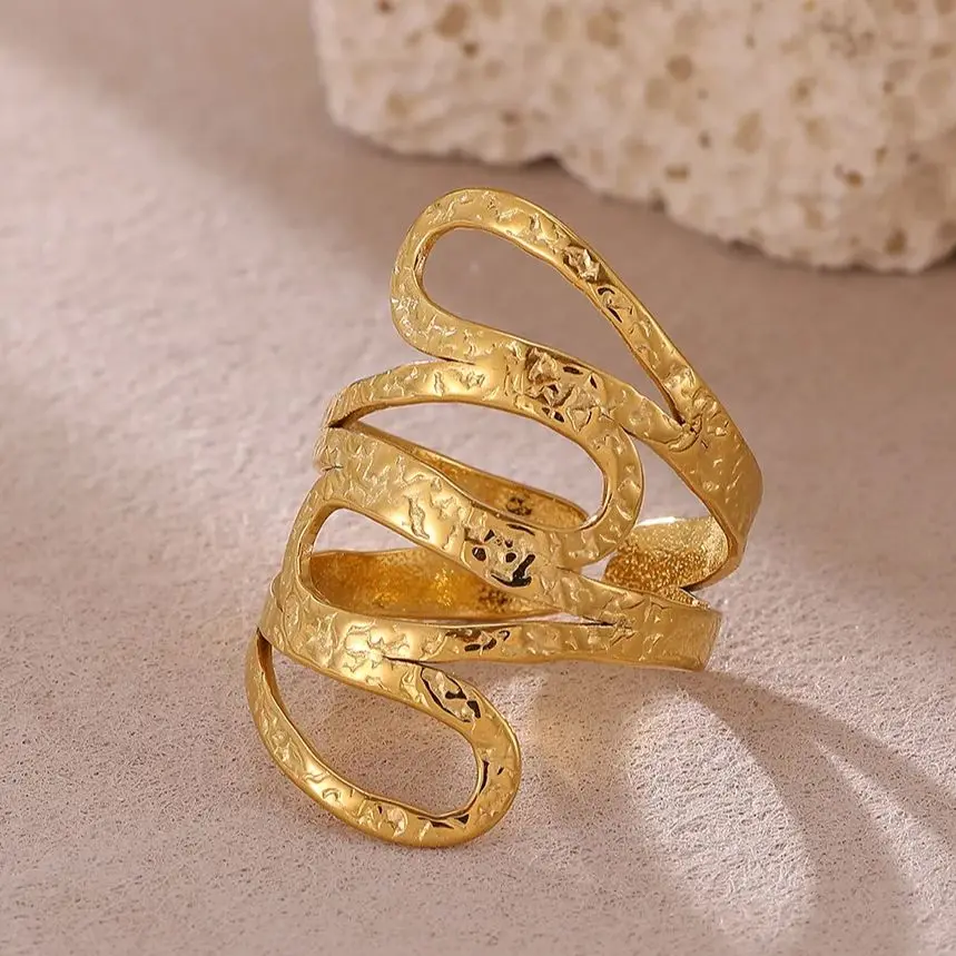 Women Gold Stainless Steel Adjustable