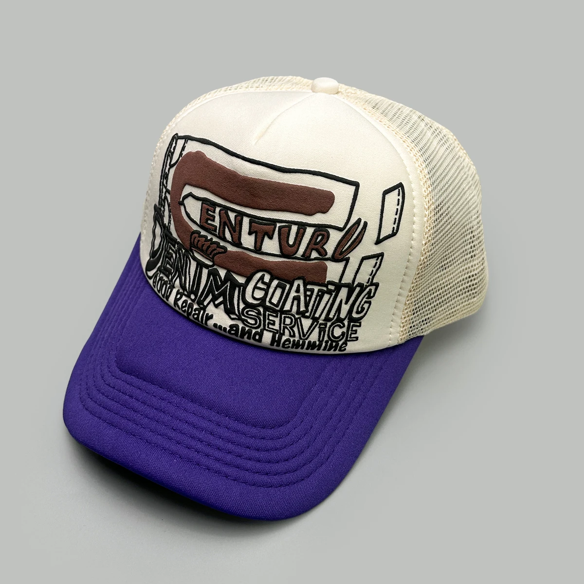 Amerikanischer Stil 3D-Gedruckte Buchstaben-Baseballkappen Neue Unisex Sonnenschutz Atmungsaktive Farbblock Vielseitige Mesh-Trucker-Caps – Detail 8