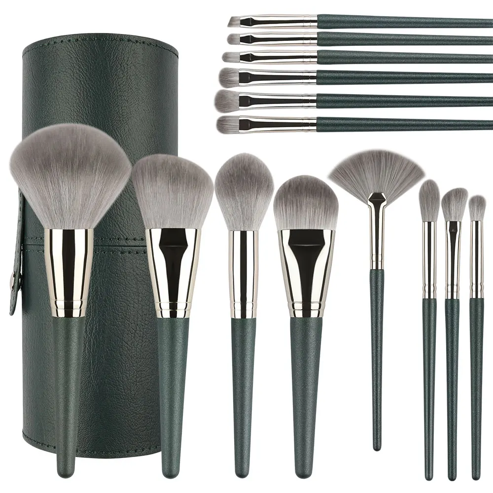 10/14Pcs Makeup Brushes Set EyeShadow Foundation Women Cosmetic Loose Powder Blush Super Soft Blending Make Up Brush Beauty Tool