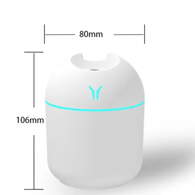 250ML Mini Air Humidifier USB Aroma Essential Oil Diffuser For Home Car Ultrasonic Mist Maker with LED Night Lamp Diffuser 5
