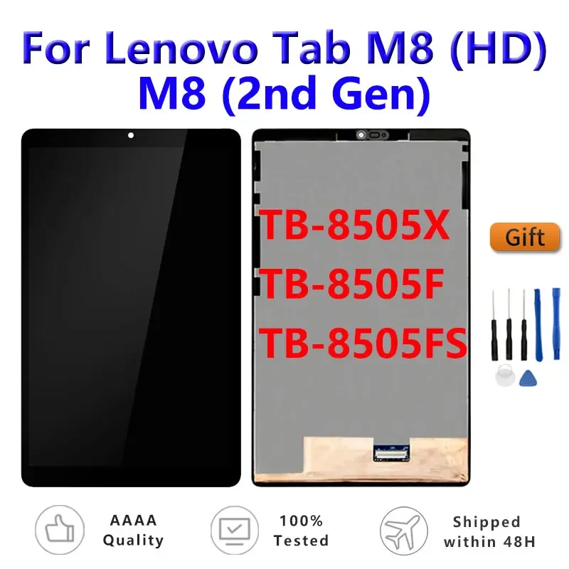 Lenovo M8 HD,8505x,8505f,8505fs,第2世代用の交換用タッチスクリーン