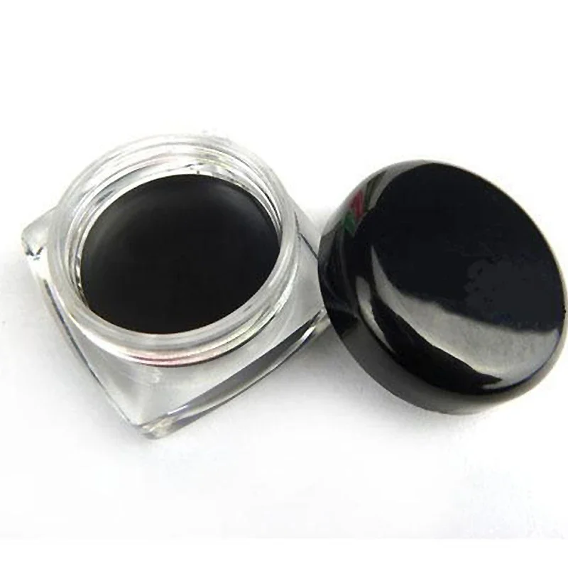 1PC Waterproof Gel Eyeliner Mini Eyeliner Gel Cream With Brush Makeup Cosmetic Black Waterproof Eye Liner Pen 6