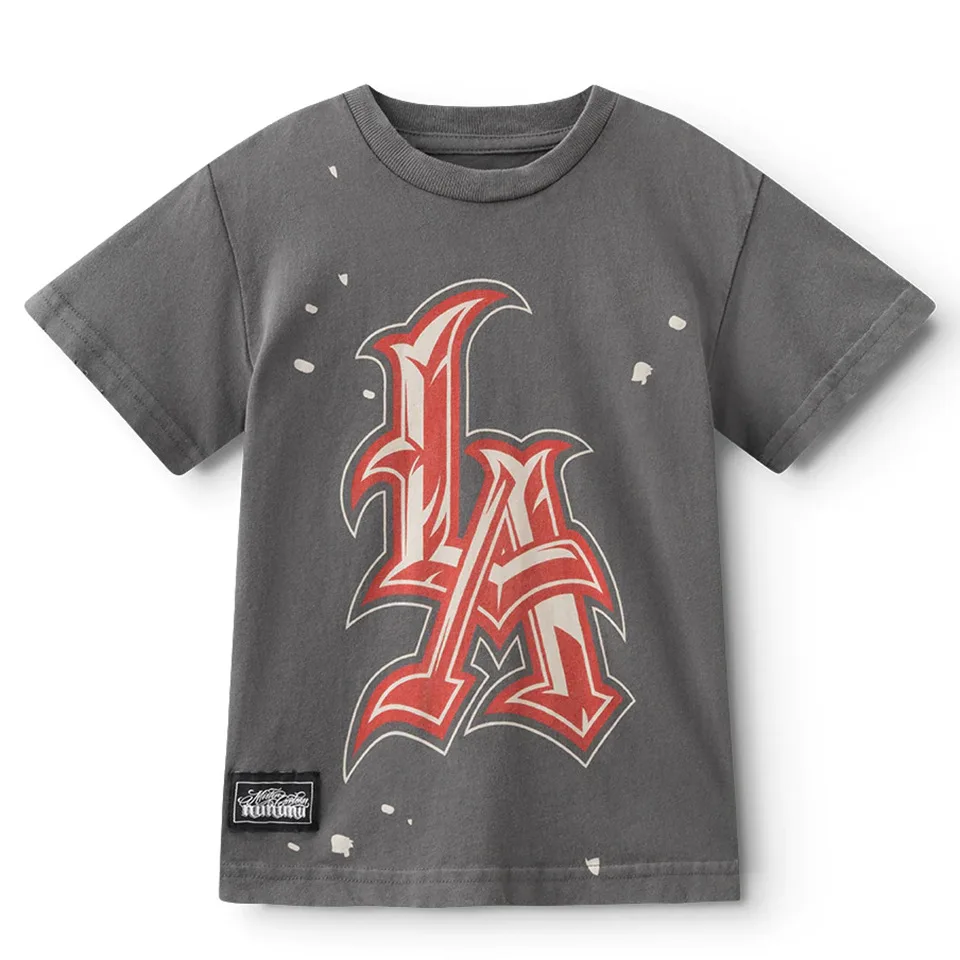Summer N U Baby Boys Printed Short Sleeve T Shirts Children's Cotton Clothing Girls Letter Graffiti Bottom T-shirt Kids Homewear 4