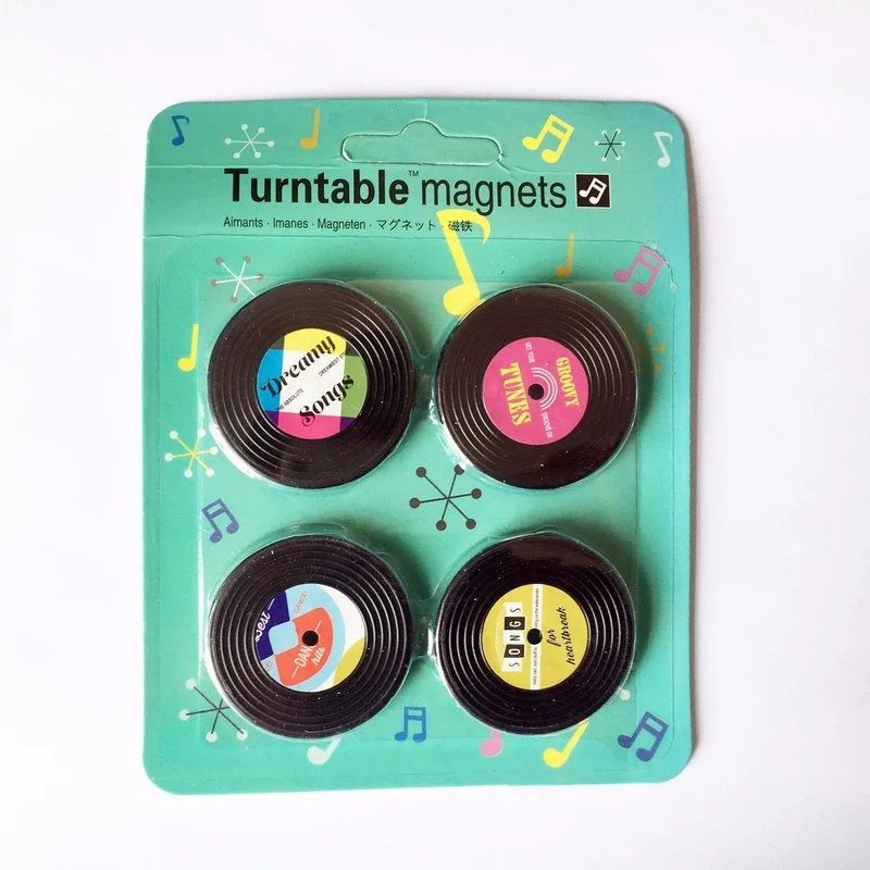 Nostalgic Cassette Record Fridge Magnet Cute Souvenir Gifts Home Decor Magnetic Sticker Toy 4Pcs/Set