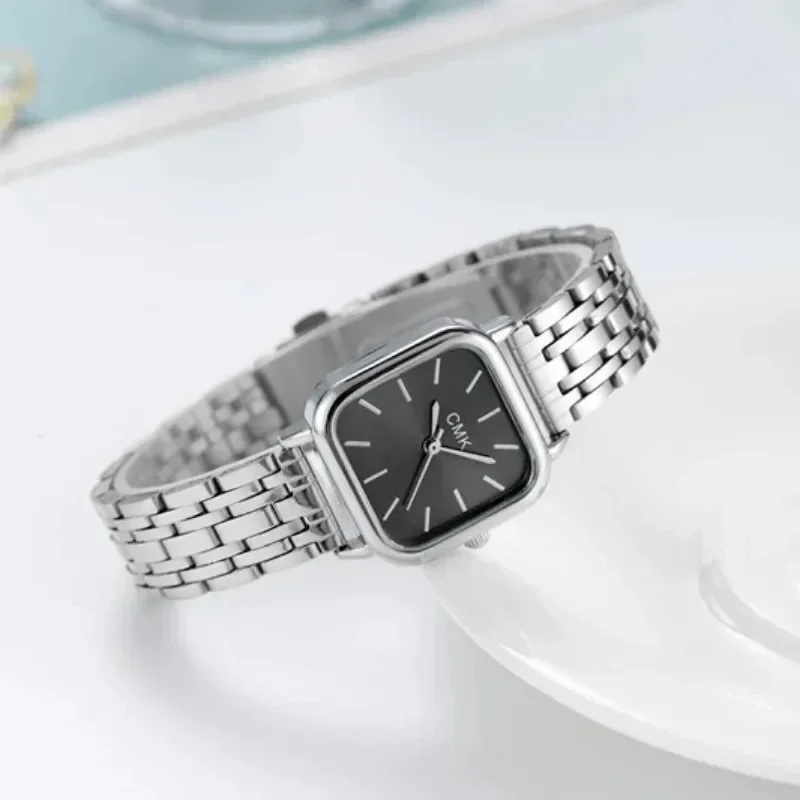 Stainless Steel Bracelet Watch Women Fashion Minimalist Temperament Small Square Quartz Wristwatch women watches