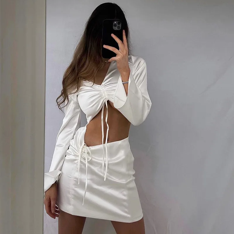 

Swimwear For Women Cover Up Swimsuit Beach Dress And Tunics 2023 New Sexy Lace Pleated Crop Suit Solid Spandex Swim Pareo Summer