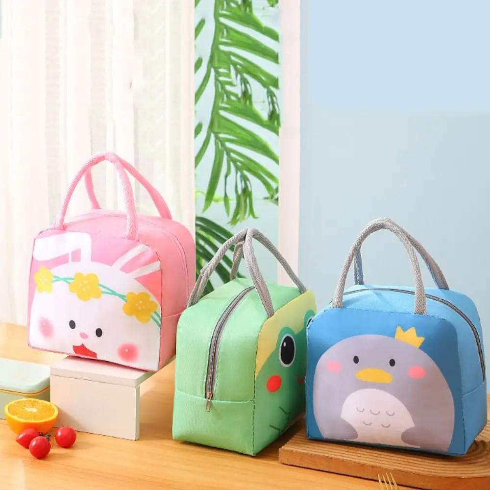 

Утолщенная Термосумка с мультяшными животными и алюминиевой фольгой, портативная Термосумка для холодильника, Термосумка большой емкости, Ланч-бокс, сумка для детей