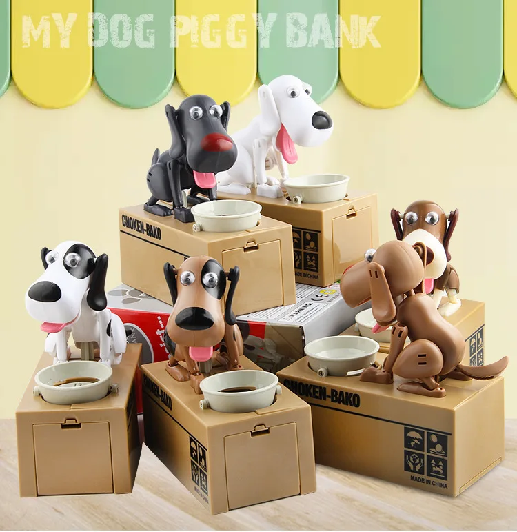 Dog Piggy Bank Eats Coins Piggy Bank Coin Dog Eating Bank Dog Coins